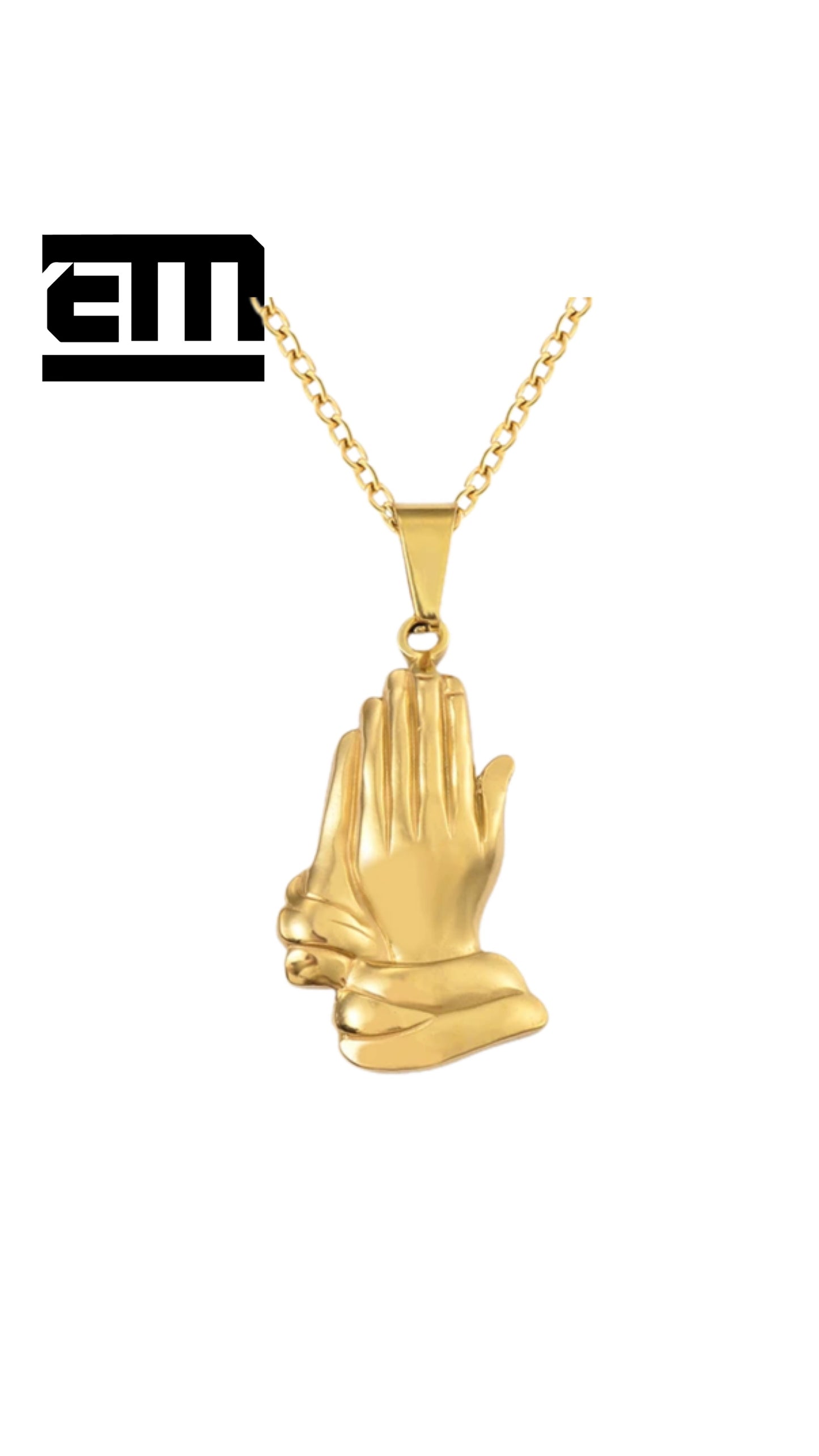 HANDS PENDANT + BOX CHAIN